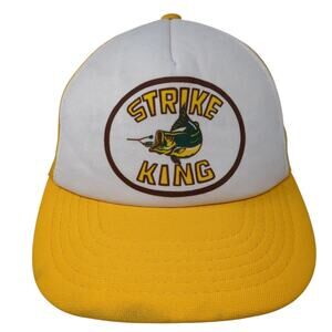 Strike King Snapback Trucker Hat Yellow One Size Colorblock Outdoor